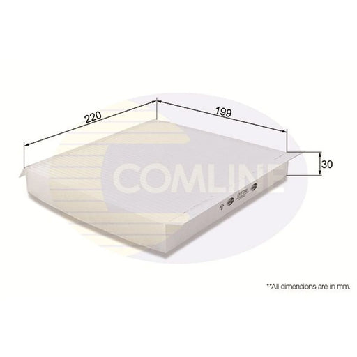Comline Cabin Air Filter (Pollen Filter) EKF206