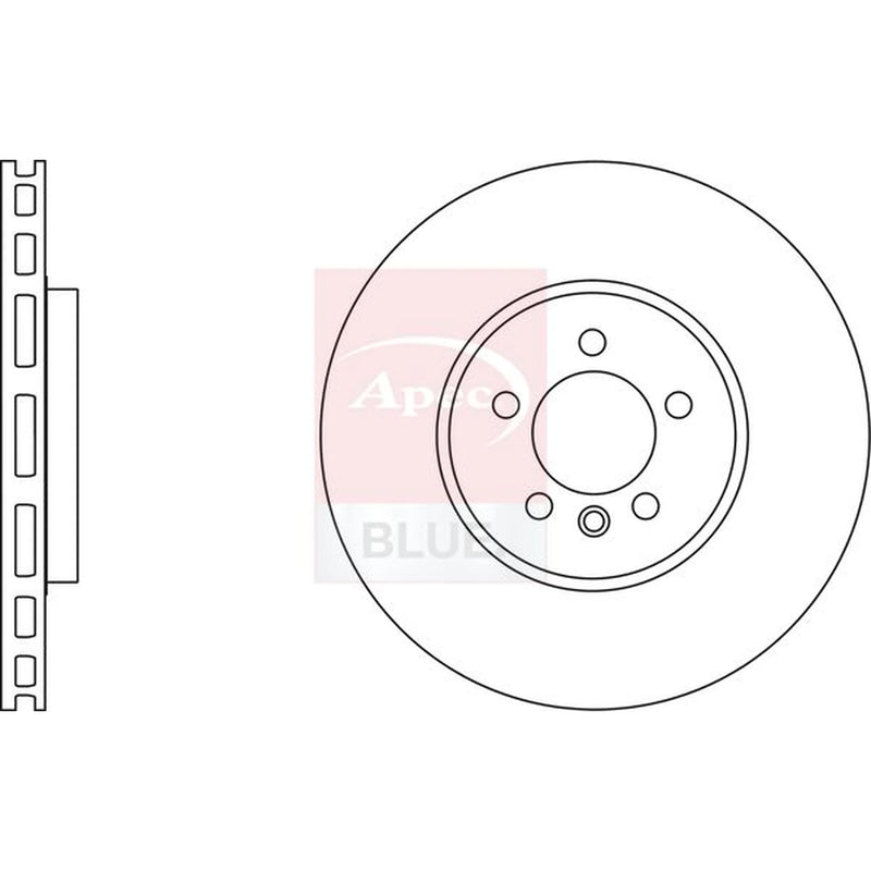 Apec 2 x Vented Front Brake Discs SDK6757
