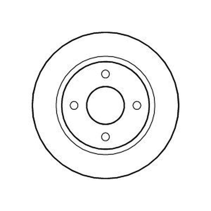 Abtex 2 x Solid Front Brake Discs BD488S