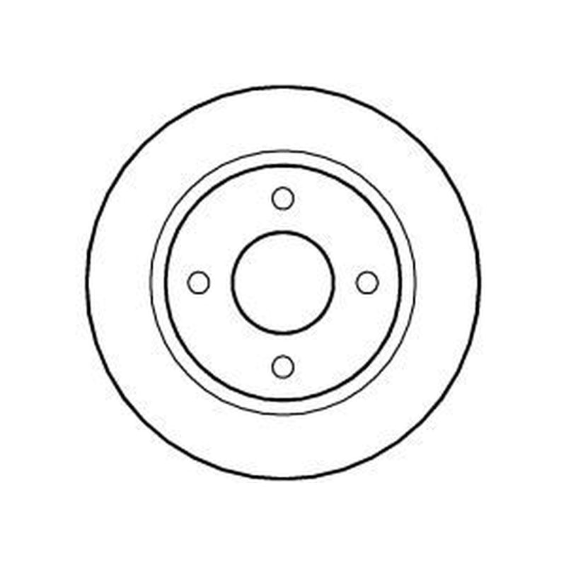 Abtex 2 x Solid Front Brake Discs BD488S