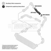 Borg & Beck Intercooler Turbo Charge Air Hose BTH1163
