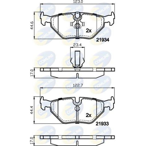 Comline 4 x Rear Brake Pad Set CBP01024