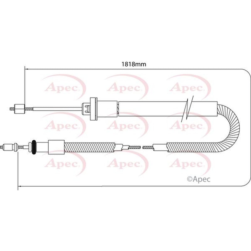 Apec Handbrake Cable Front CAB1032