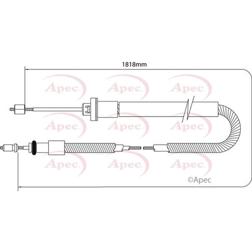 Apec Handbrake Cable Front CAB1032