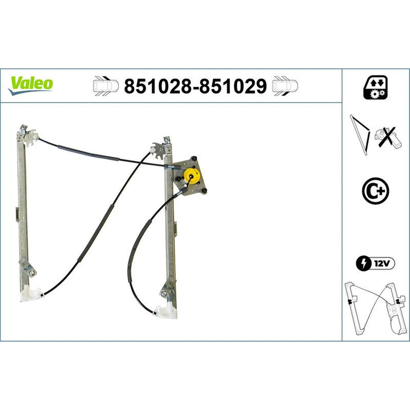 Valeo Electric Window Regulator Lifter Left Front 851028