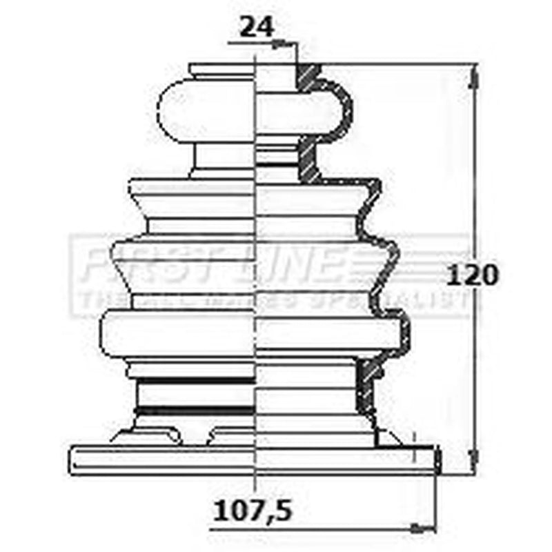 First Line Drive Shaft Bellow Kit Front Left FCB6185