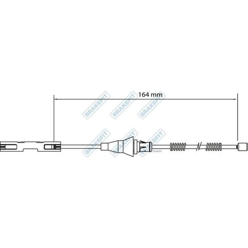 Apec Handbrake Cable Left Rear BBC3124