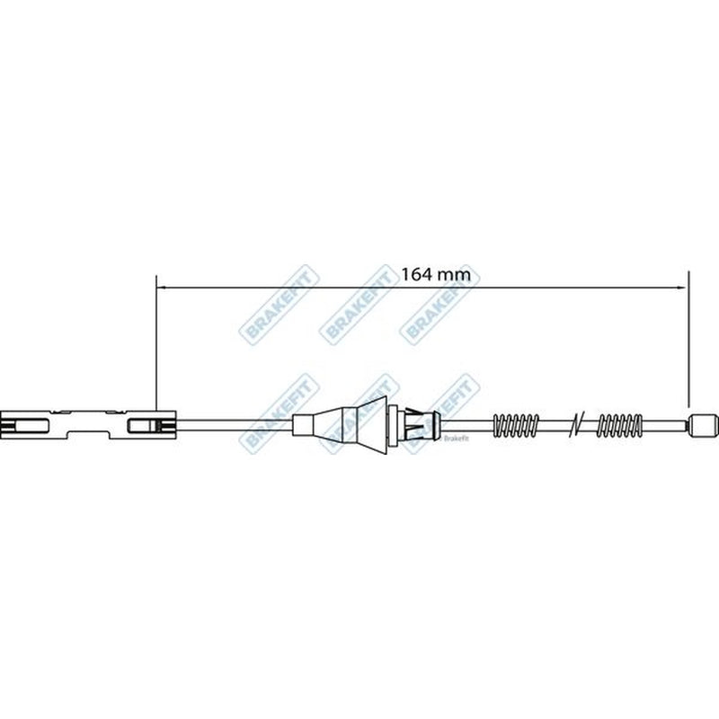 Apec Handbrake Cable Left Rear BBC3124