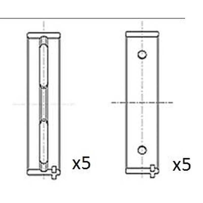 FAI Main Bearing Set 56.7mm BM1050-STD