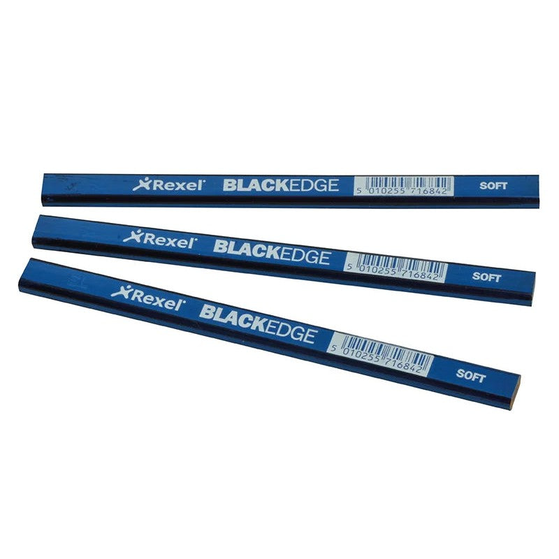 Blackedge Carpenter's Pencils - Blue / Soft (Card 12) - 34328