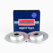 Borg & Beck 2 x Solid Rear Brake Discs BBD5331