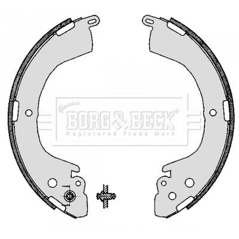 Borg & Beck Brake Shoe Set Axle Kit BBS6280
