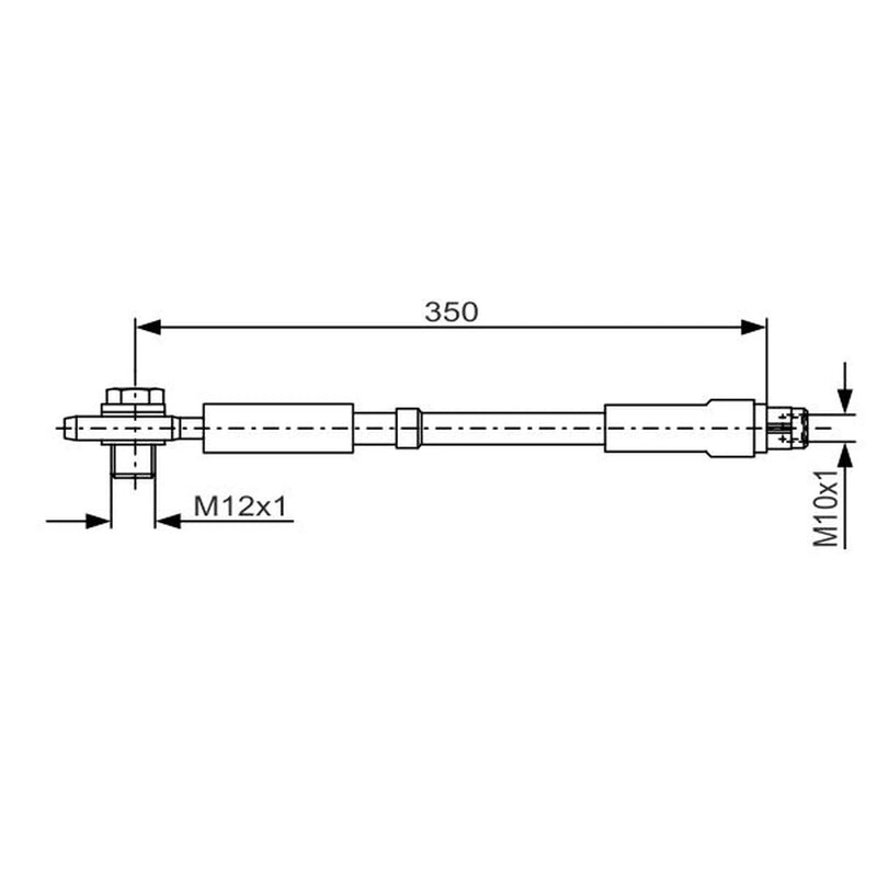 Bosch Brake Hydraulic Hose Line Rear 1 987 481 091