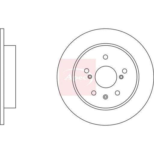 Apec 2 x Solid Rear Brake Discs DSK2957