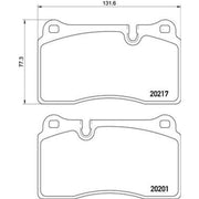 Brembo 4 x Front Brake Pad Set P02002