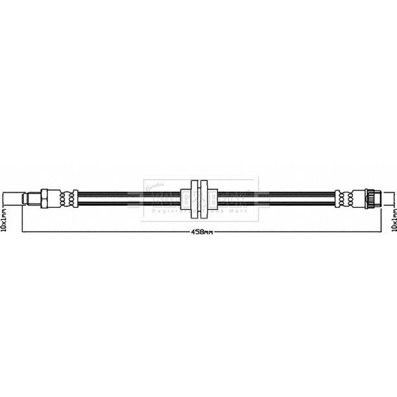 Borg & Beck Brake Hydraulic Hose Line Front Left BBH8240