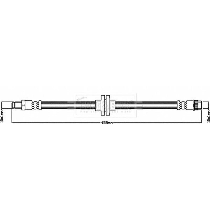 Borg & Beck Brake Hydraulic Hose Line Front Left BBH8240