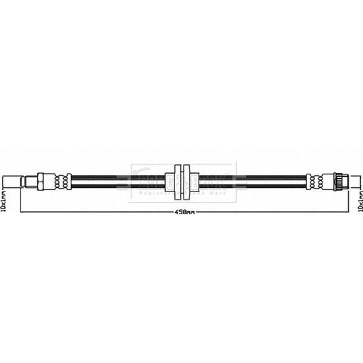 Borg & Beck Brake Hydraulic Hose Line Front Left BBH8240
