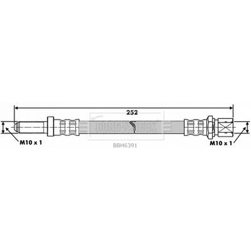 Borg & Beck Clutch Hydraulic Hose Pipe BBH6391