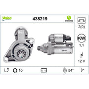 Valeo Starter Motor 12V 1.1kW 10 Teeth 438219