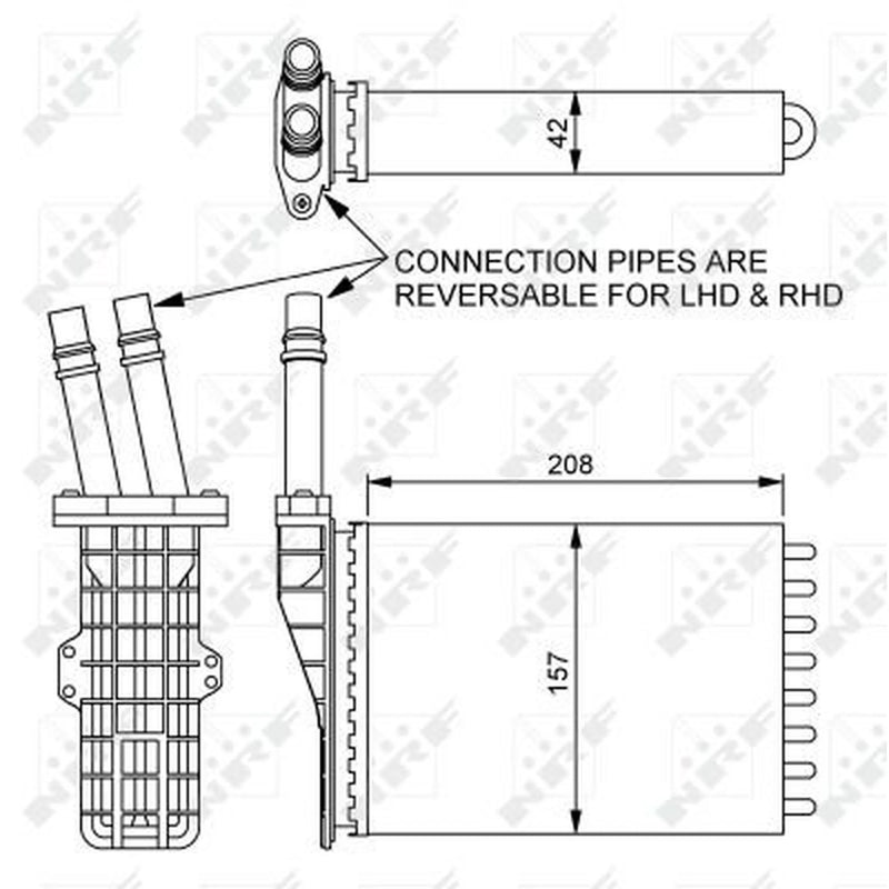 NRF Heater Matrix Core Heat Exchanger 54245