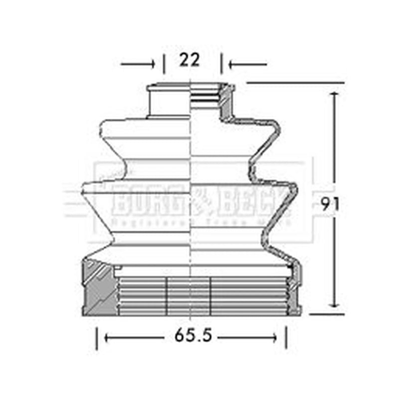 Borg & Beck Drive Shaft Bellow Kit Front Left BCB2712