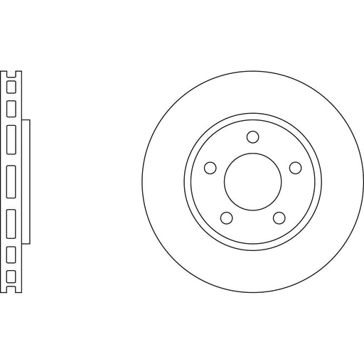 Apec Brake Disc Front Fits Chrysler Voyager Apec  - Town Parts