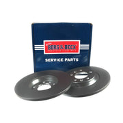 Borg & Beck 2 x Solid Rear Brake Discs BBD4444