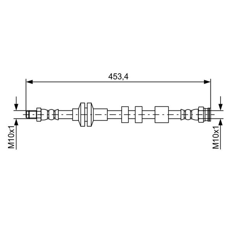 Bosch Brake Hydraulic Hose Line Rear 1 987 481 574