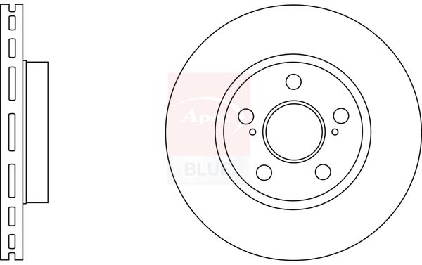 Apec 2 x Brake Disc Set Vented