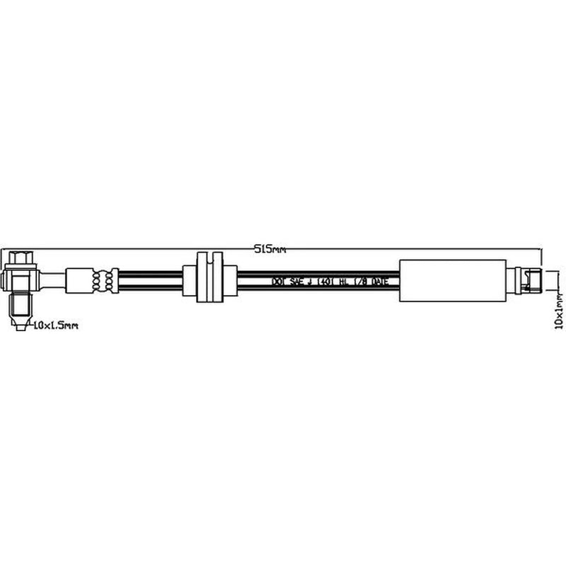 Abtex Brake Hydraulic Hose Line Front ABH1389