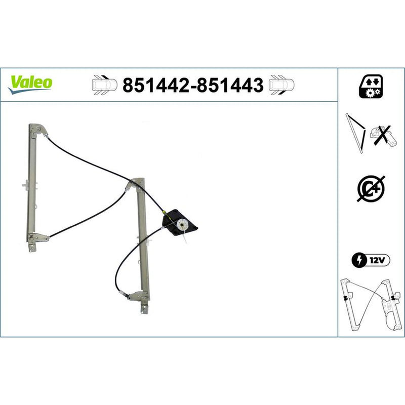 Valeo Electric Window Regulator Lifter Left Front 851442