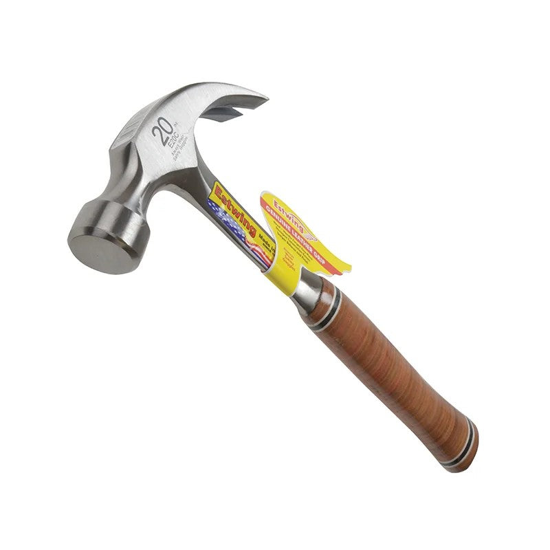 Estwing E20C Curved Claw Hammer - Leather Grip 560g (20oz) - E20C