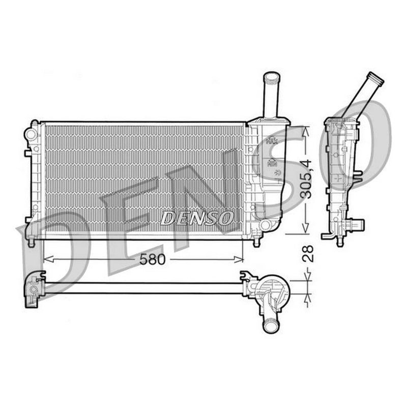 Denso Engine Radiator DRM09108