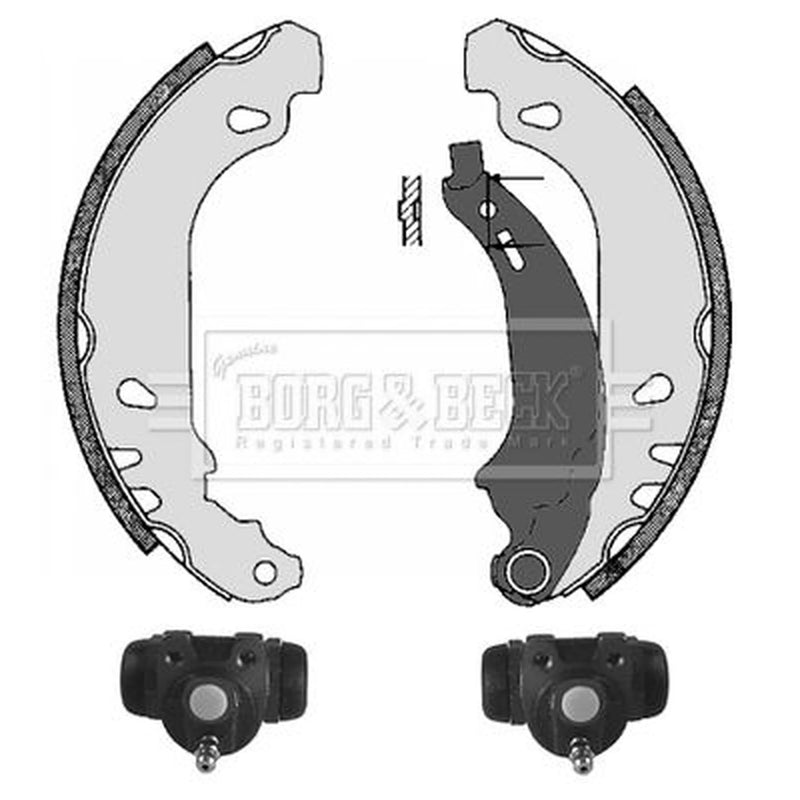 Borg & Beck Brake Shoe Set Axle Kit BBS1023K