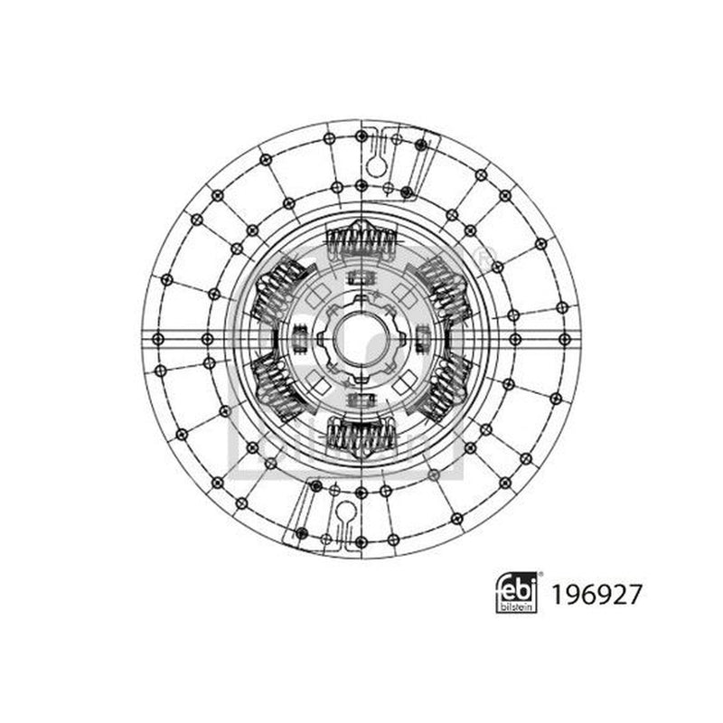 Febi Clutch Friction Disc Plate 400mm 8 Splines 196927