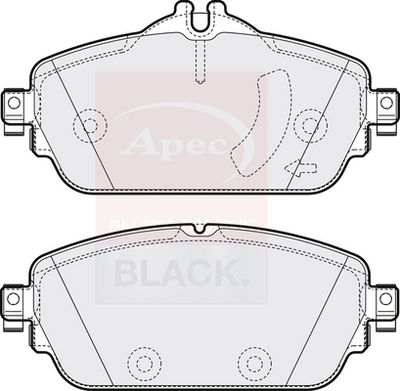 Apec Black Front Brake Pad Set PAD2025B