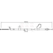 Apec Handbrake Cable Left Rear CAB1323