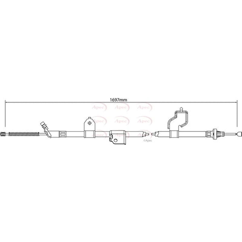 Apec Handbrake Cable Left Rear CAB1323