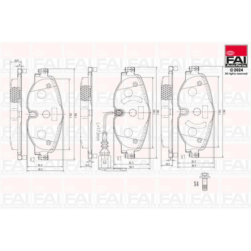 FAI Front Brake Pad Set BP106