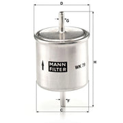 MANN-FILTER Fuel Filter Element WK 79