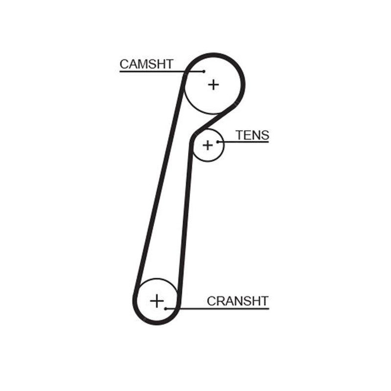 Gates Timing Belt Cambelt 104 Teeth 5652XS