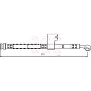 Apec Brake Hydraulic Hose Line Front Left HOS3564