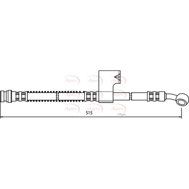 Apec Brake Hydraulic Hose Line Front Left HOS3564