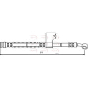 Apec Brake Hydraulic Hose Line Front Left HOS3564
