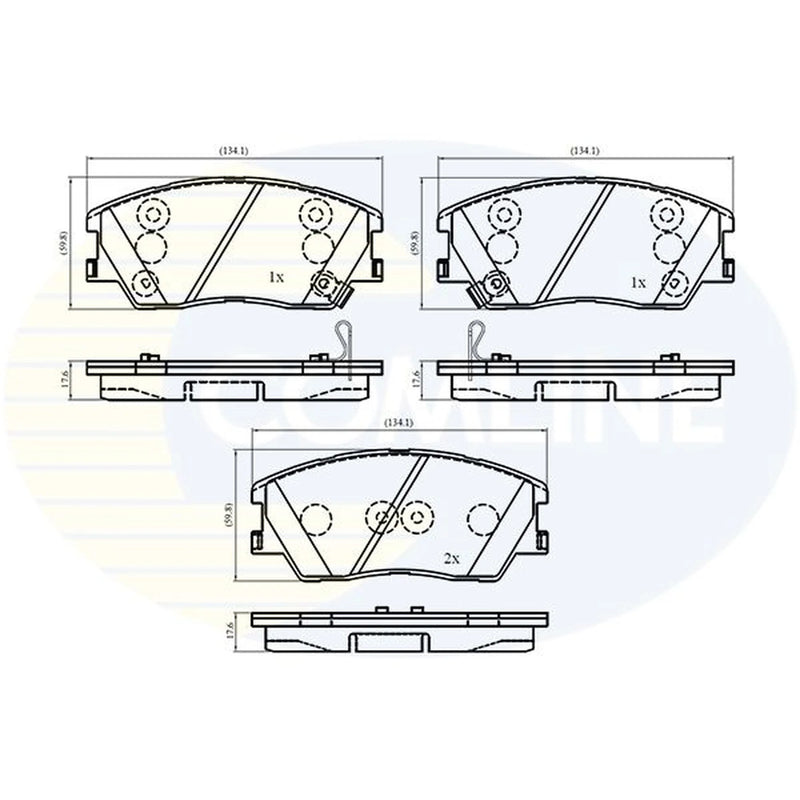 Comline 4 x Front Brake Pad Set CBP33967