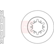 Apec 2 x Vented Front Brake Discs DSK734