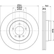 Mintex 2 x Front Brake Discs MDC2106
