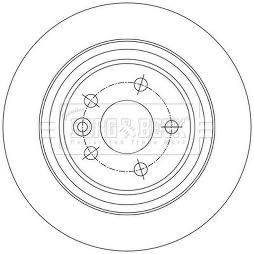 Borg & Beck 2 x Solid Rear Brake Discs BBD5589