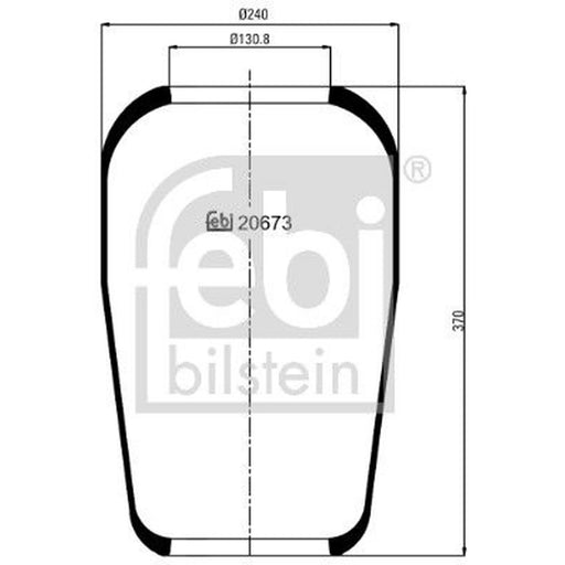 Febi Air Suspension Bellow 131mm 20673